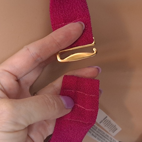 NWT Hot Pink Victoria's Secret Swim Shimmer lcon Push-Up Bikini Top - Picture 9 of 13